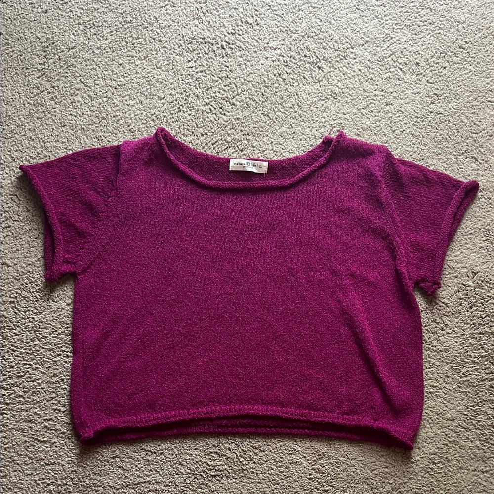 Natural Life Purple Knit Top size L